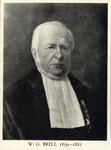 104200 Portret van W.G. Brill, geboren 1811, hoogleraar in de geschiedenis aan de Utrechtse hogeschool (1859-1882), ...